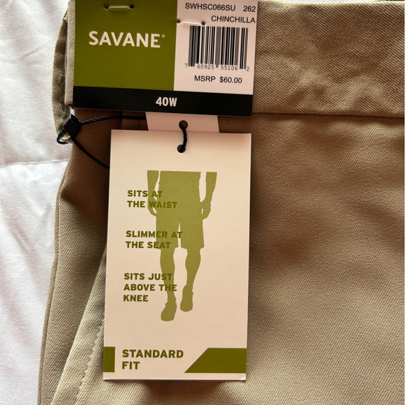 New Savane Golf Shorts size 40 - Picture 3 of 3